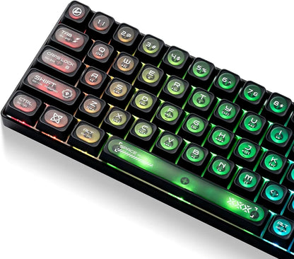 Cats Eye New Concept Black UV Printed Backlit Keycaps