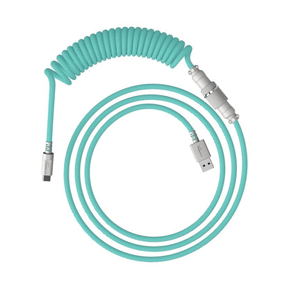 HyperX Coiled Cable Stylish Design, 5-Pin Aviator Connector Red Black/Blue White/Green White