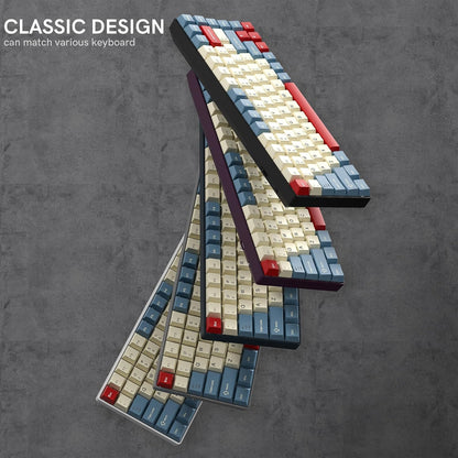 Womier Retro White Blue Red Cherry Doubleshot PBT Keycaps