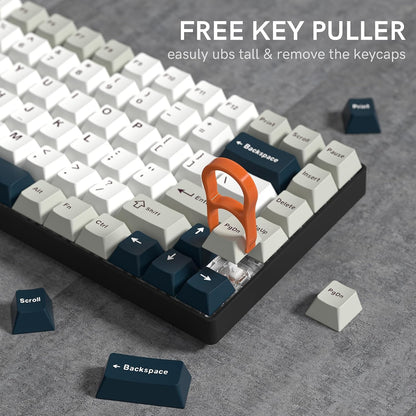 Womier White Grey Blue Cherry Doubleshot PBT Keycaps