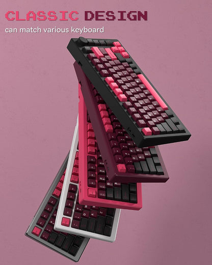 Womier Retro Ruby Pink Cherry Doubleshot PBT Keycaps
