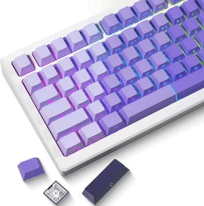 XVX Violet Gradient X-Axis Series Side-Printed Cherry Shinethrough Keycaps