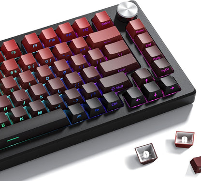 Black n' Red Gradient Side Backlit Cherry Keycaps