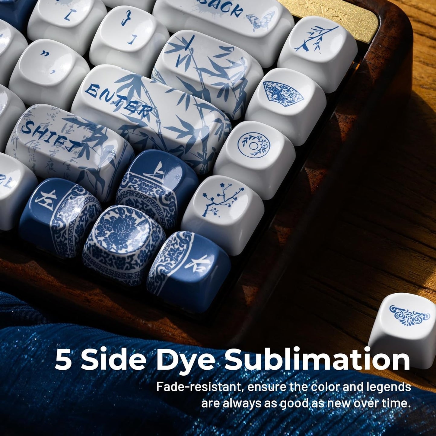 Ceramic Coated Glossy Porcelain XDA PBT Keycaps