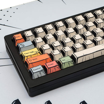 Canvas Manga Comic Cherry PBT Keycaps