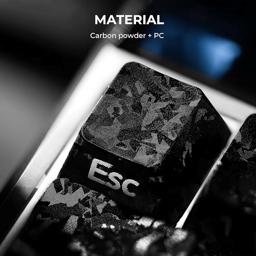 Womier Forged Carbon-Look Cherry Profile Keycaps