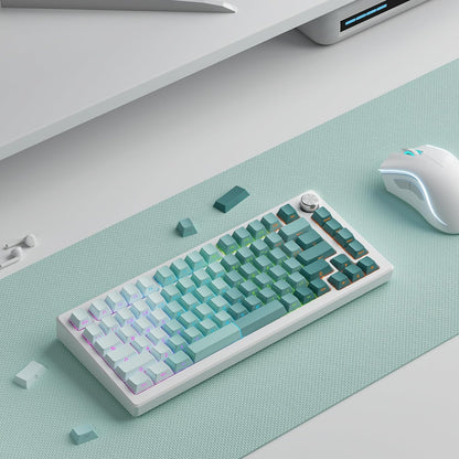 XVX Cyan Gradient X-Axis Series Side-Printed Cherry Profile Backlit Keycaps