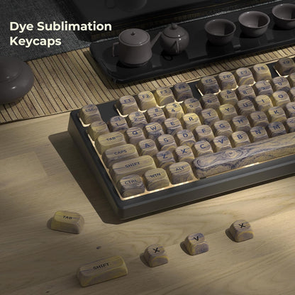 Wood Textured MOA PBT Keycaps