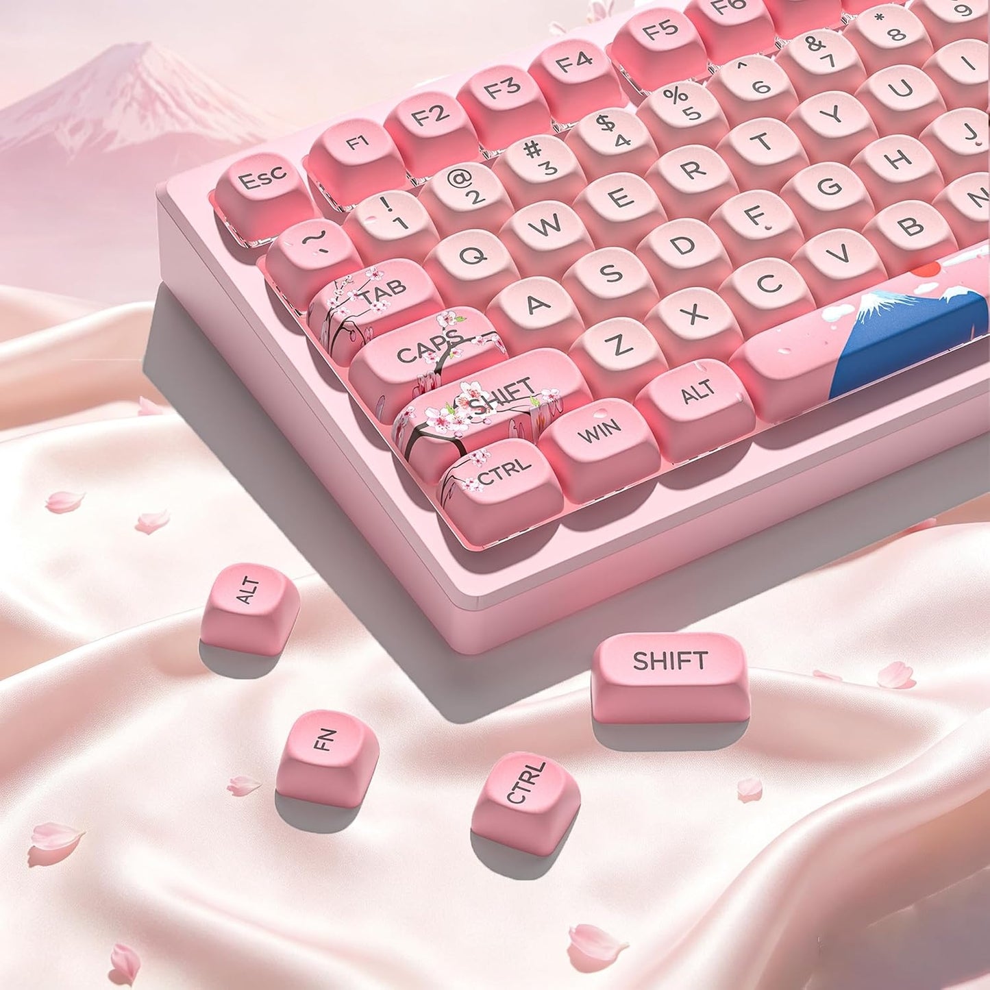 Womier Mount Fuji Sakura Spring MOA PBT Keycaps