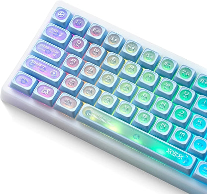 Cats Eye New Concept Blue UV Printed Backlit Keycaps