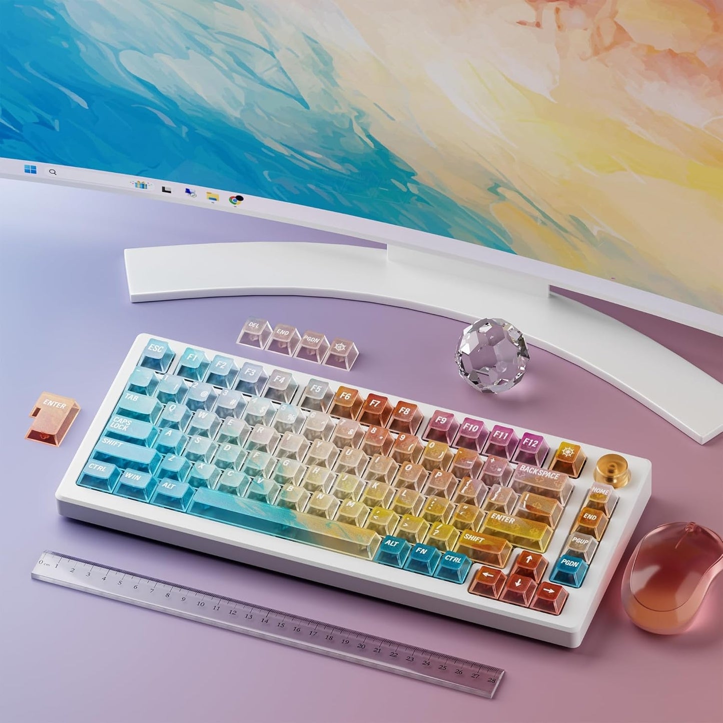 Aurora Gorgeous-View Cherry Profile PC Keycaps 119 keys