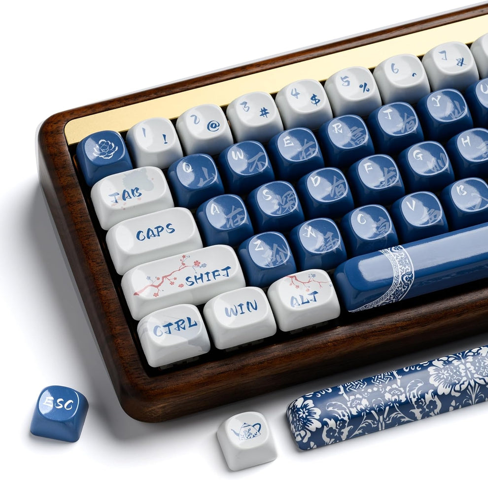 Ceramic Coated Glossy Porcelain XDA PBT Keycaps – CuriosityCaps