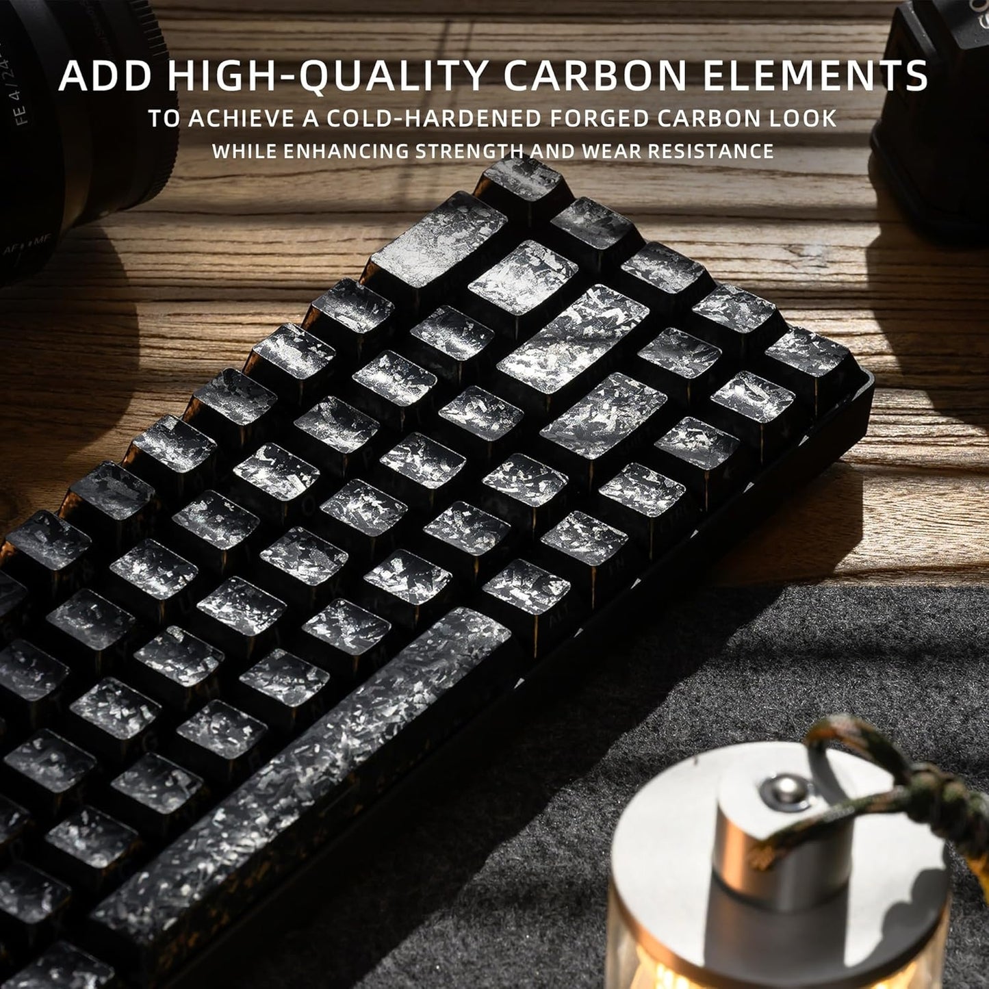 Womier Forged Carbon Side Backlit Cherry Keycaps