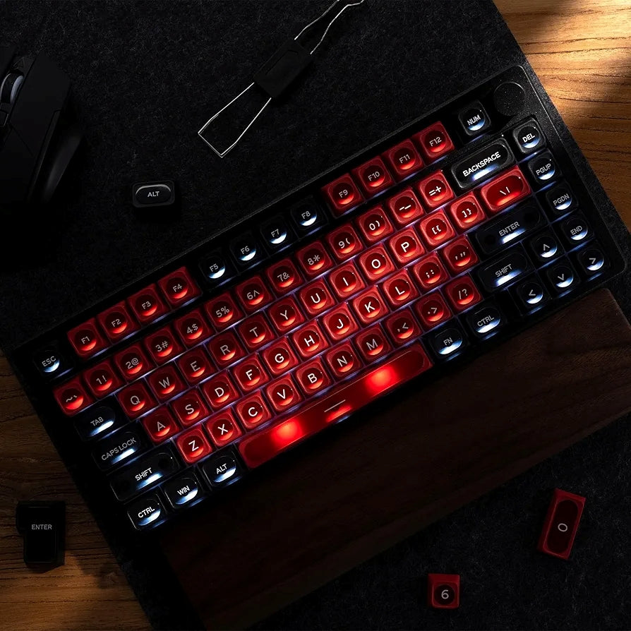 Cats Eye New Concept Red UV Printed Backlit Keycaps