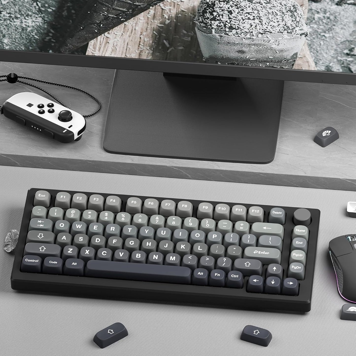 Coconut Gray MOA Profile Keycaps