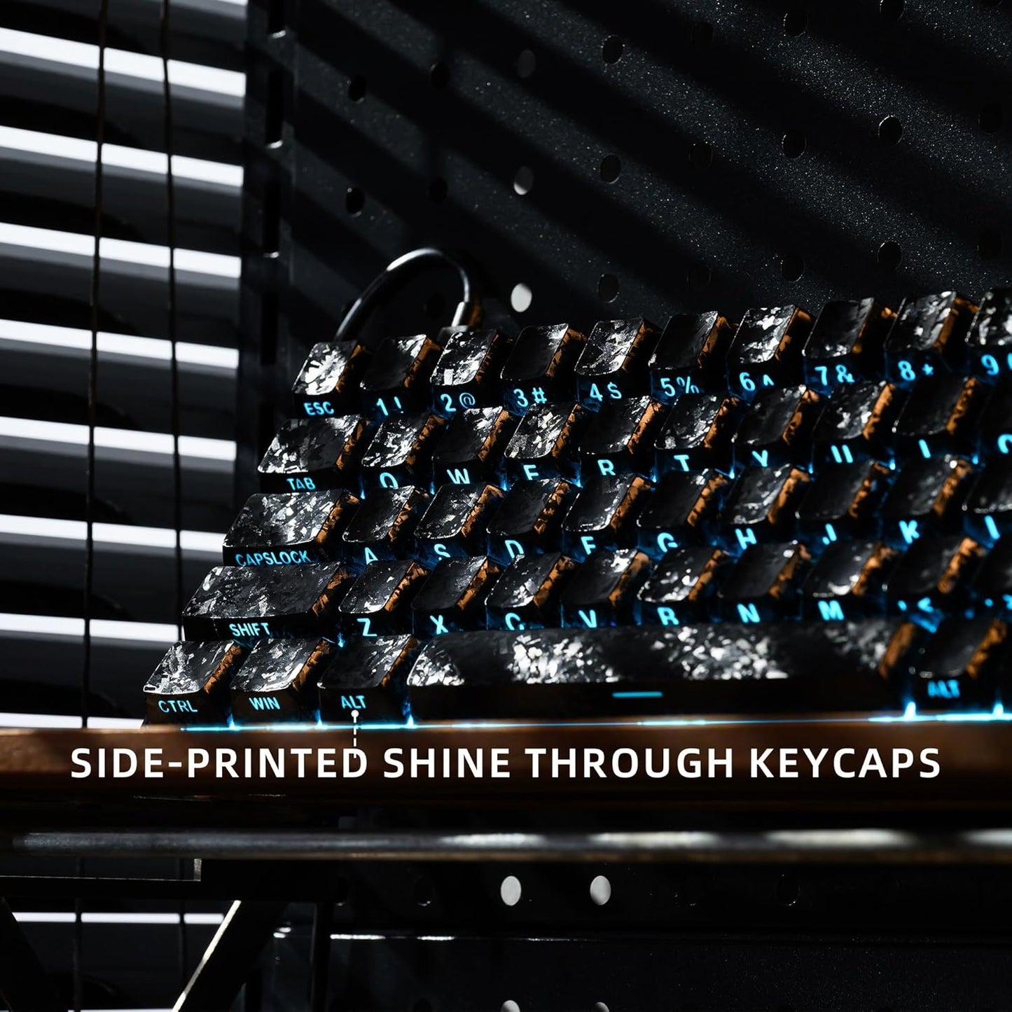 Womier Forged Carbon Side Backlit Cherry Keycaps