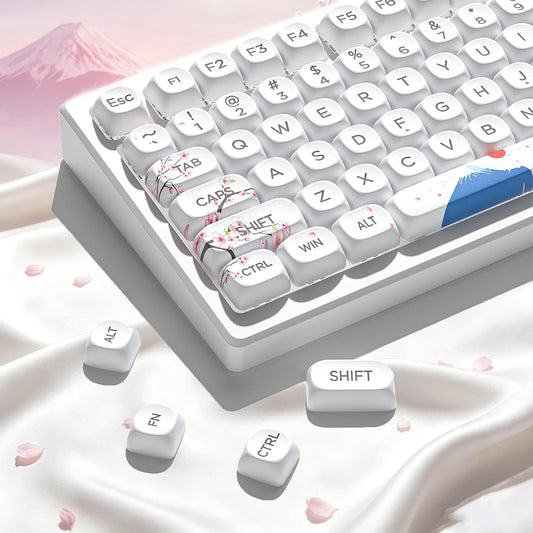 Womier Mount Fuji Cherry Blossom MOA PBT Keycaps