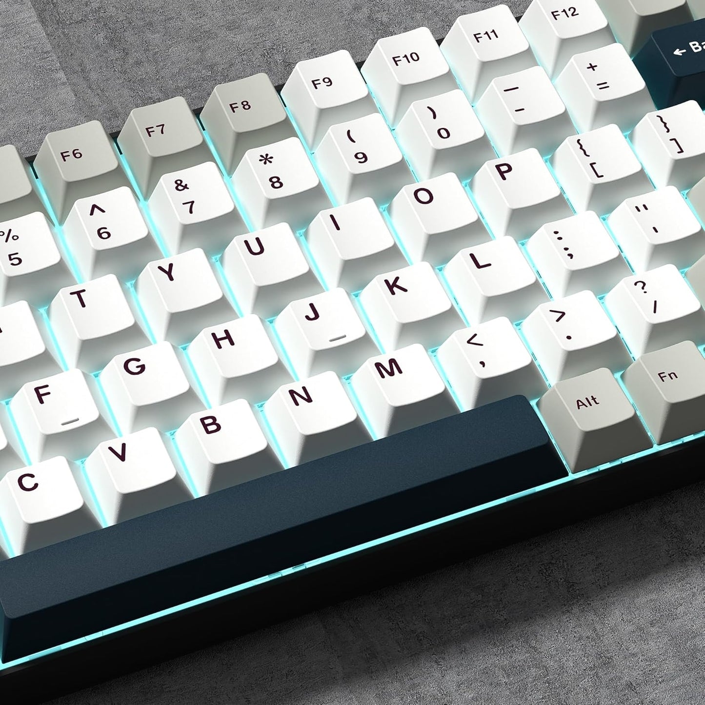 Womier White Grey Blue Cherry Doubleshot PBT Keycaps