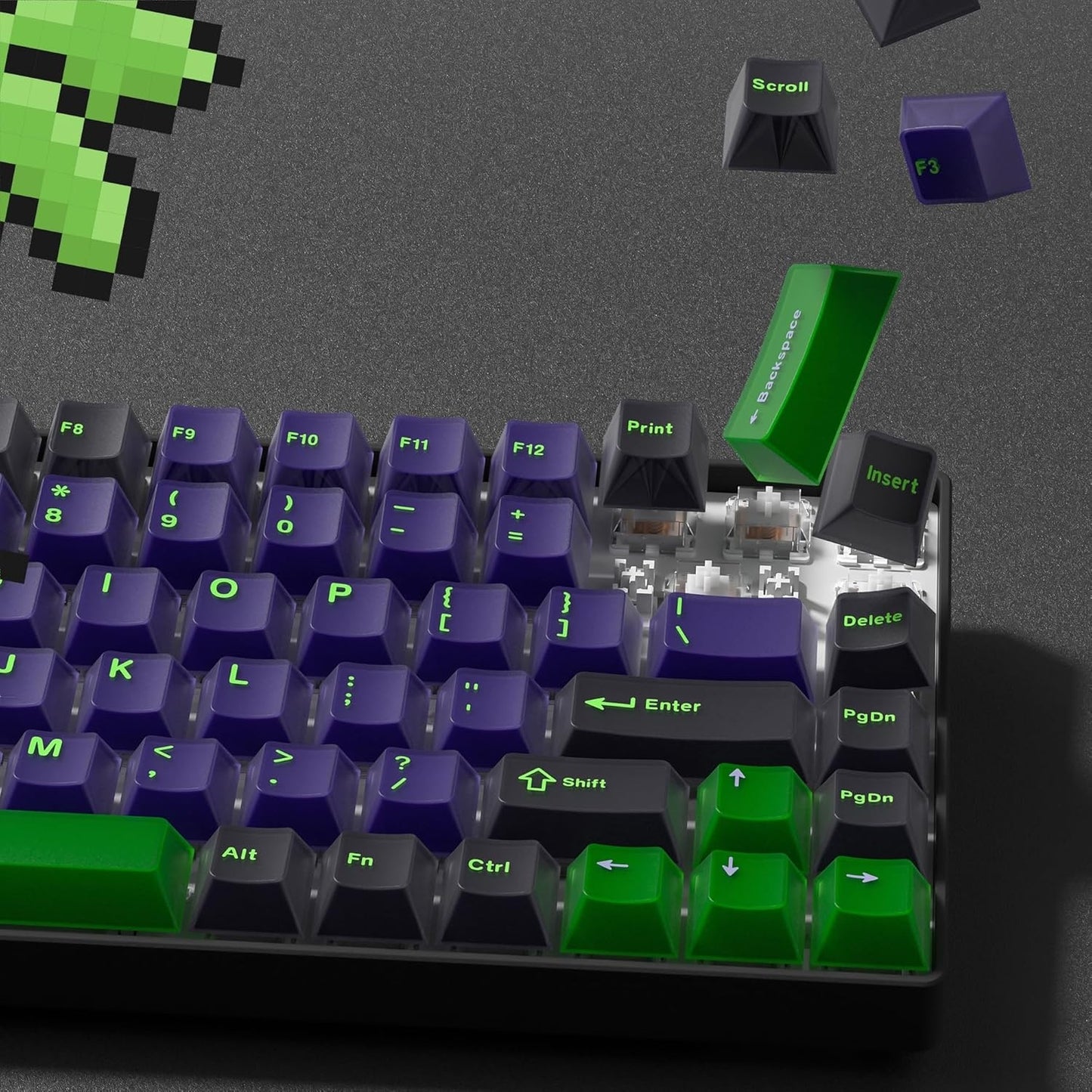 Cube Eva Cherry Doubleshot PBT Keycaps