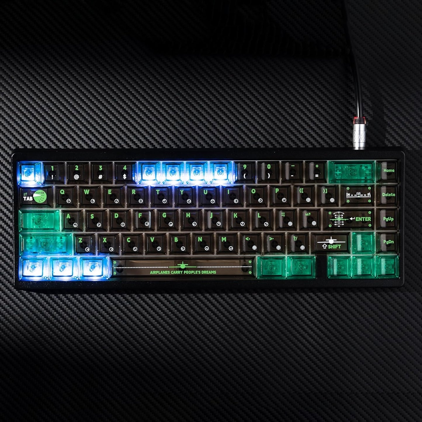 Womier DIY Blank Crystal Transparent Keycaps Set Of 49 Keys