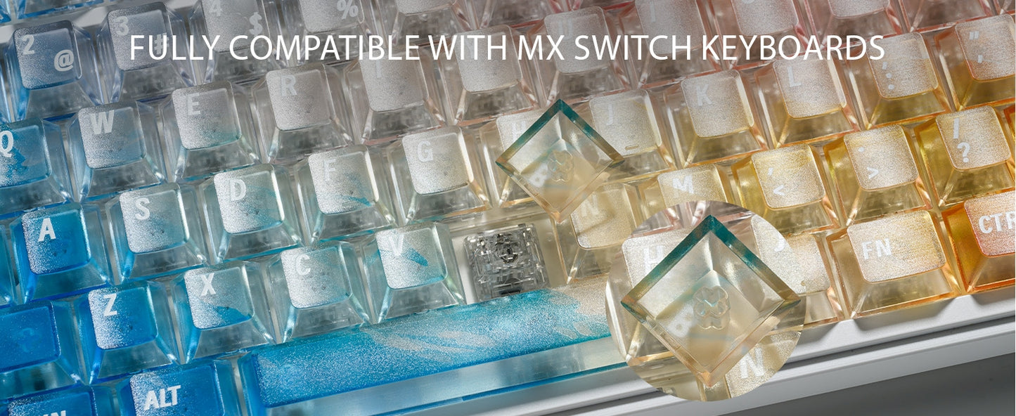 Skyglow Gorgeous-View Cherry Profile PC Keycaps