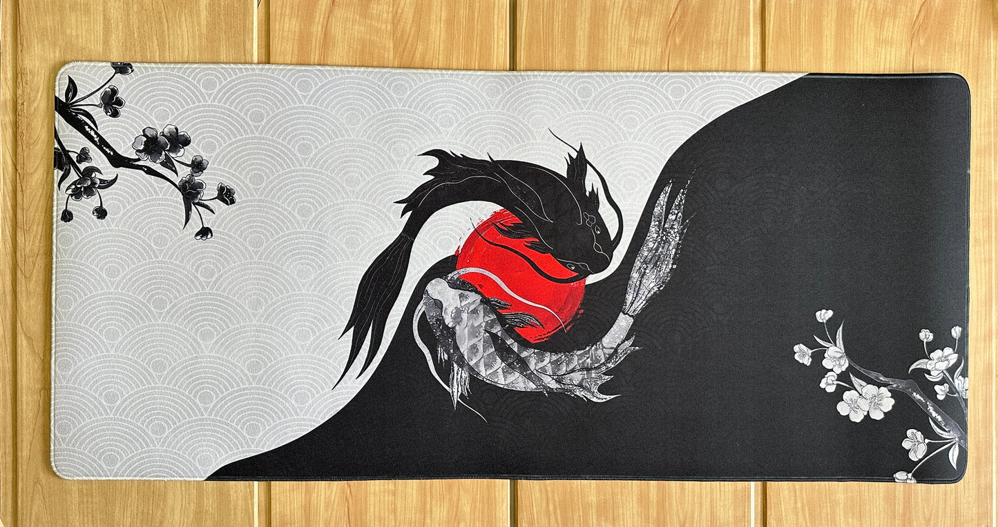 Koi Fish Red Moon Premium Control Surface Deskmat 900*400*4mm