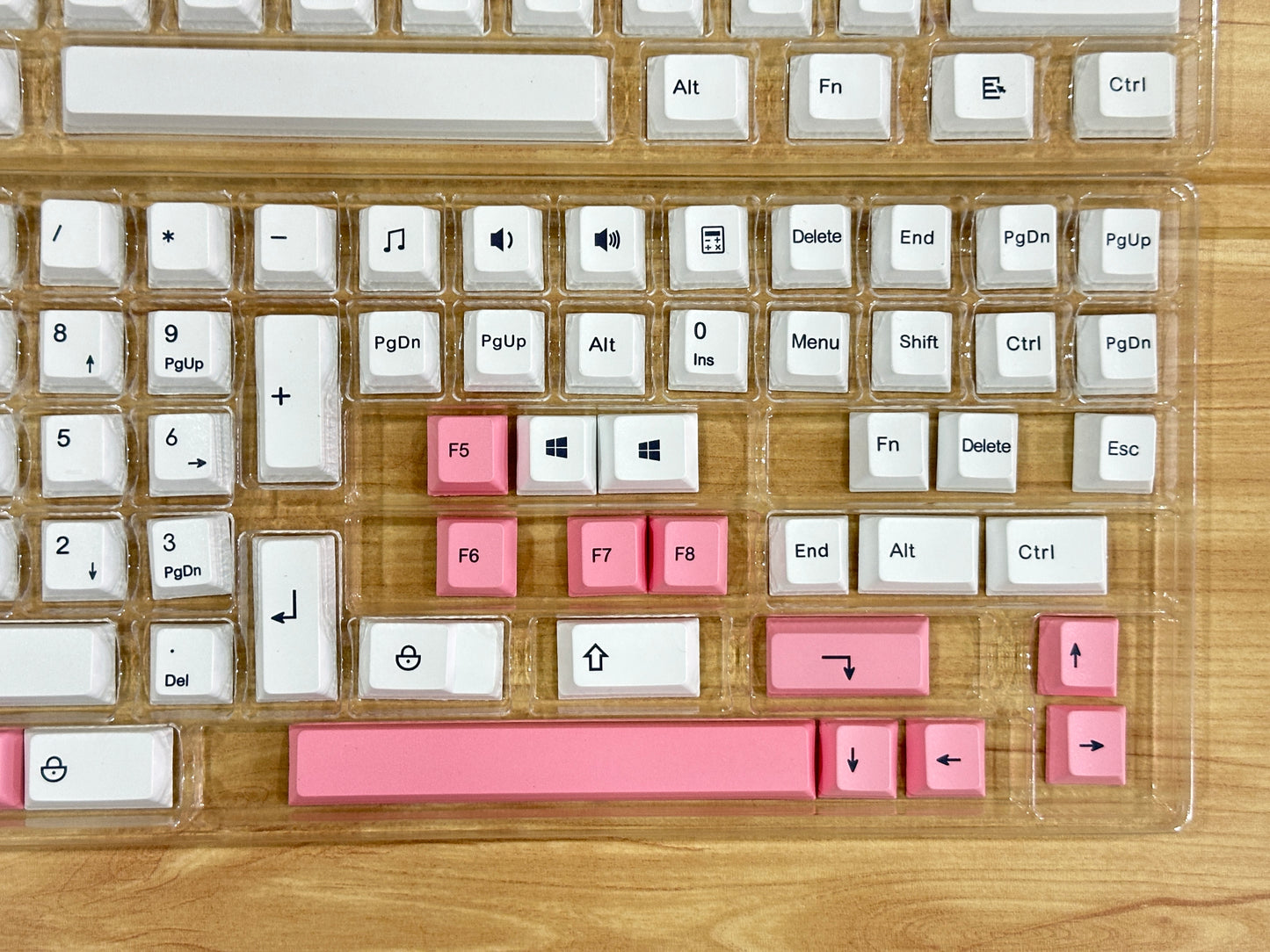 BOW With Pink Addon Cherry PBT Keycaps