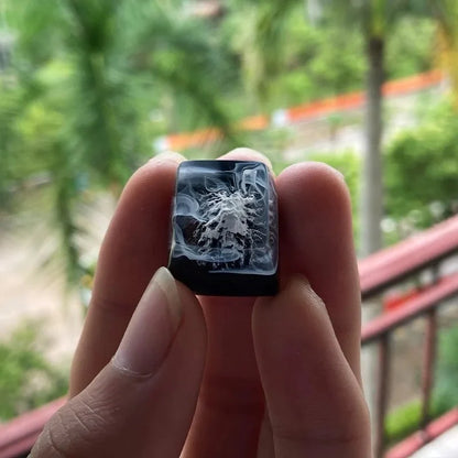 Snow Mount Fuji Resin Artisan 1u Keycap