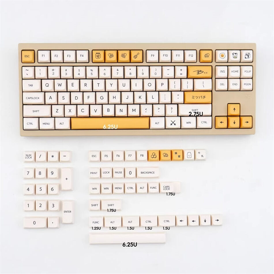 Honey Milk XDA PBT Keycaps