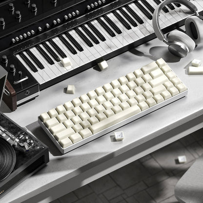 White Frost Jade Cherry PBT Keycaps