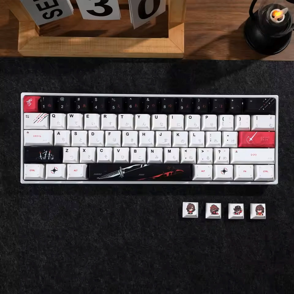 Yuki Aim Japanese Cherry PBT Keycaps With Keycaps Storage box