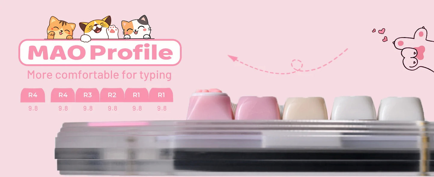 Jade Ragdoll Cat MAO Keycaps