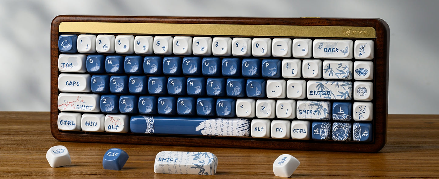 Ceramic Coated Glossy Porcelain XDA PBT Keycaps