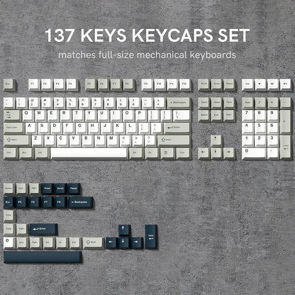 Womier White Grey Blue Cherry Doubleshot PBT Keycaps