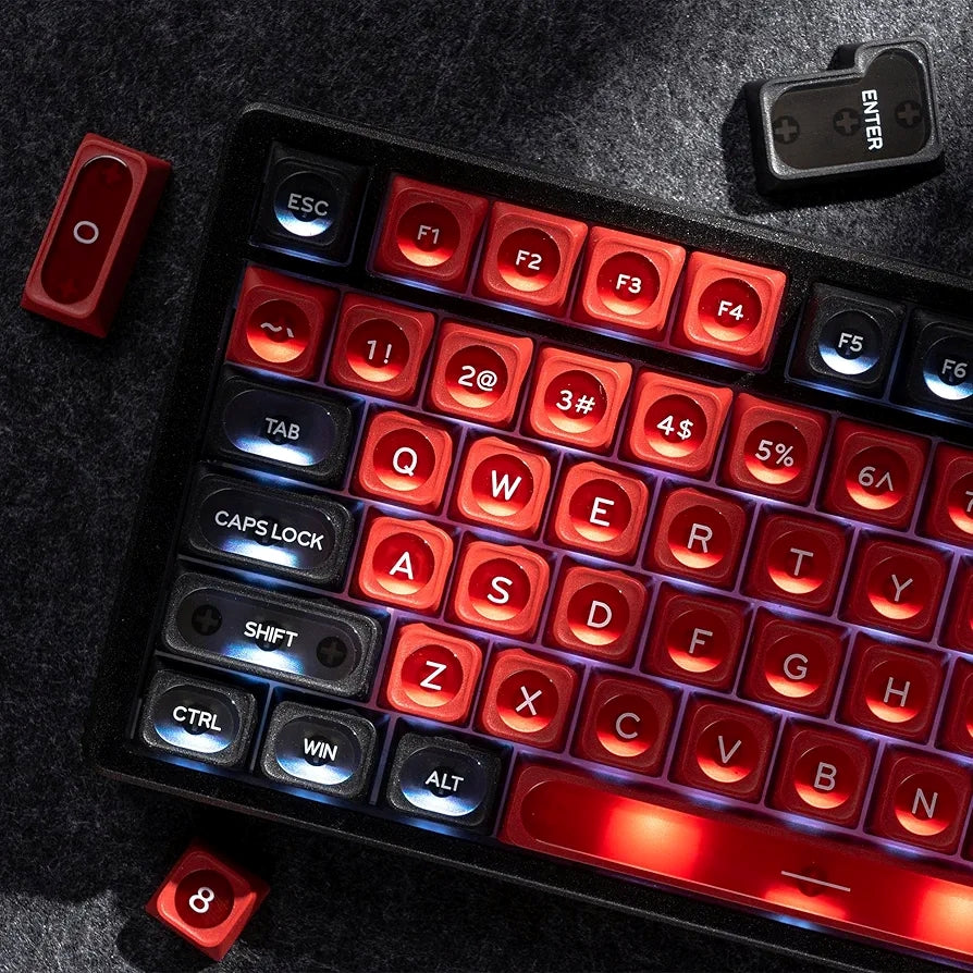 Cats Eye New Concept Red UV Printed Backlit Keycaps