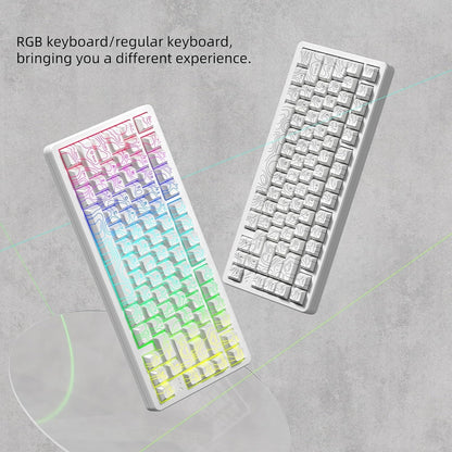 Womier Top Shinethrough Topography Cherry Doubleshot PBT Keycaps