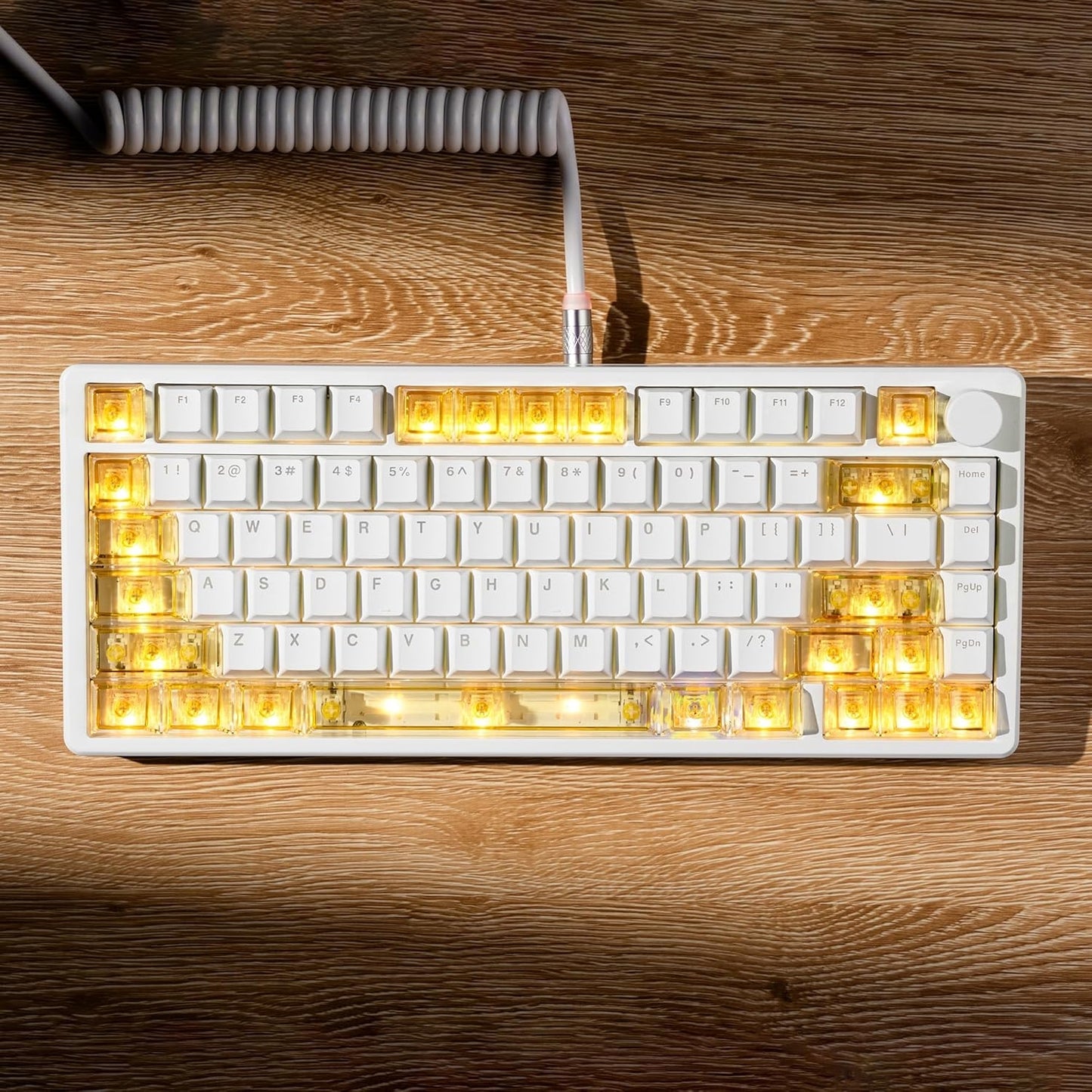 Womier DIY Blank Crystal Transparent Keycaps Set Of 49 Keys