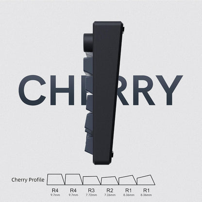 Womier Grey White Top Shinethrough Doubleshot Cherry PBT Keycaps