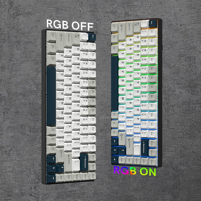 Womier White Grey Blue Cherry Doubleshot PBT Keycaps