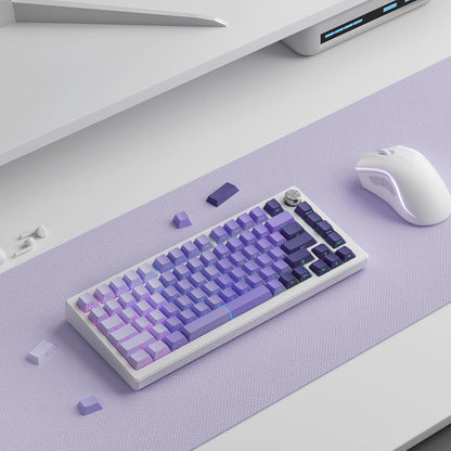 XVX Violet Gradient X-Axis Series Side-Printed Cherry Shinethrough Keycaps