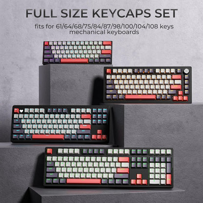 Vintage Red Top Backlit Cherry PBT Keycaps