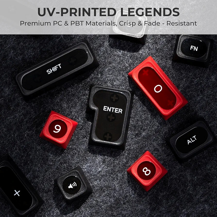 Cats Eye New Concept Red UV Printed Backlit Keycaps