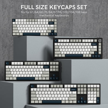Womier White Grey Blue Cherry Doubleshot PBT Keycaps