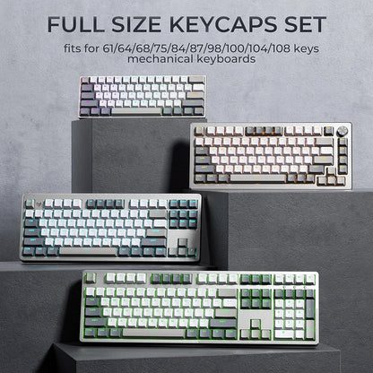 Winter Fog Top Backlit Cherry PBT Keycaps