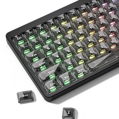 Womier Clear Black Grey Low Profile Keycaps