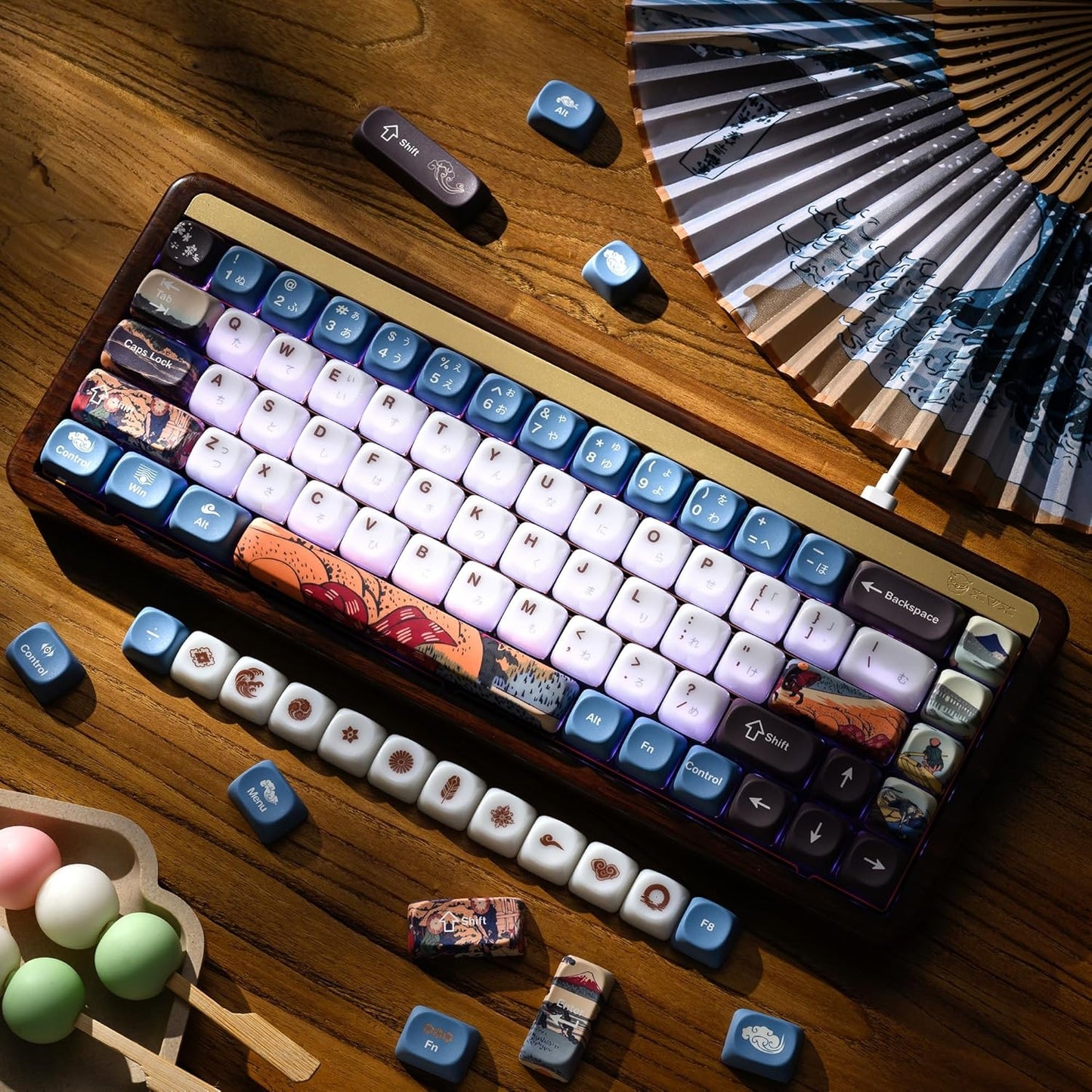 Mount Fuji Musashi Senju PBT + Frosted Translucent Keycaps