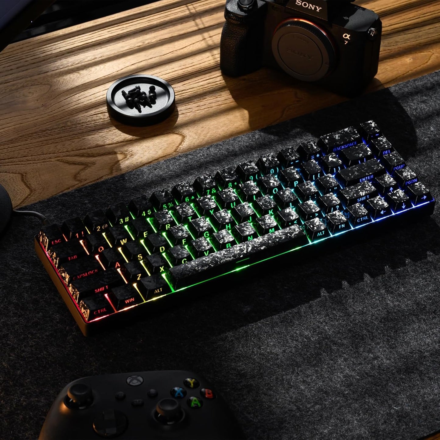 Womier Forged Carbon Side Backlit Cherry Keycaps