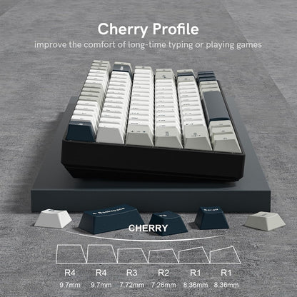 Womier White Grey Blue Cherry Doubleshot PBT Keycaps