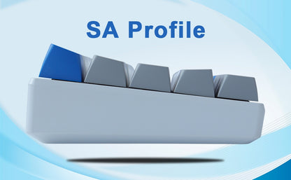 Grey White Blue Quality SA Doubleshot Keycaps