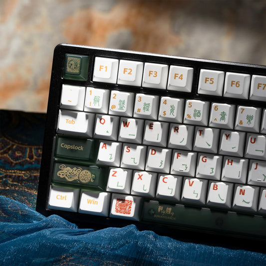 Premium Silk Road Sanctuary Cherry PBT Keycaps